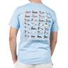 Heybo Men's Duck Chart Short Sleeve Casual Shirt - Sky Blue - 3XL - Sky Blue 3XL
