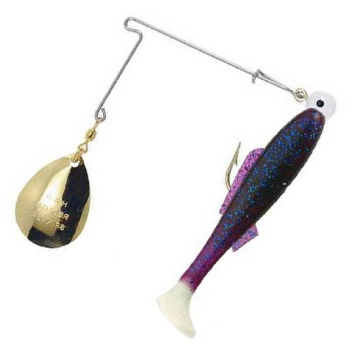 H&H Cocahoe Minnow Jig Spin - Plum/ Chartreuse Tail