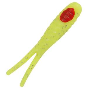 H&H Lure Co Inc Sparkle Beetle Saltwater Soft Bait- Chartreuse Glow/Glitter, 3in
