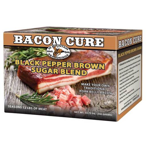 Hi Mountain Black Pepper / Brown Sugar Bacon Cure Kit - 13.75oz