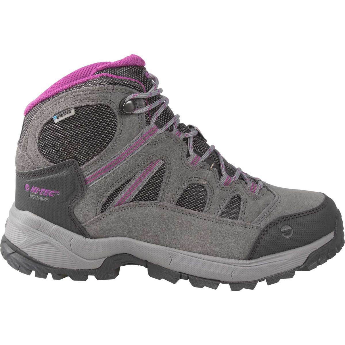 Hi-Tec Women's Wasatch Waterproof Mid Hiking Boots - Charcoal - Size 7 - Charcoal 7 Hi-Tec Women's Wasatch Waterproof Mid Hiking Boots - Charcoal - Size 7 - Charcoal 7