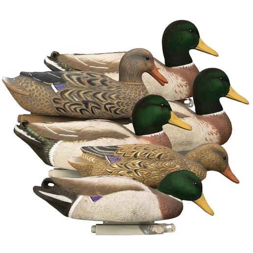 Higdon Magnum Flocked Heads Mallard Duck Decoy – 6 Pack