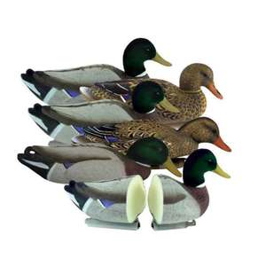 Higdon Magnum Mallard Foam Filled Flock heads Duck Decoys - 6 Pack