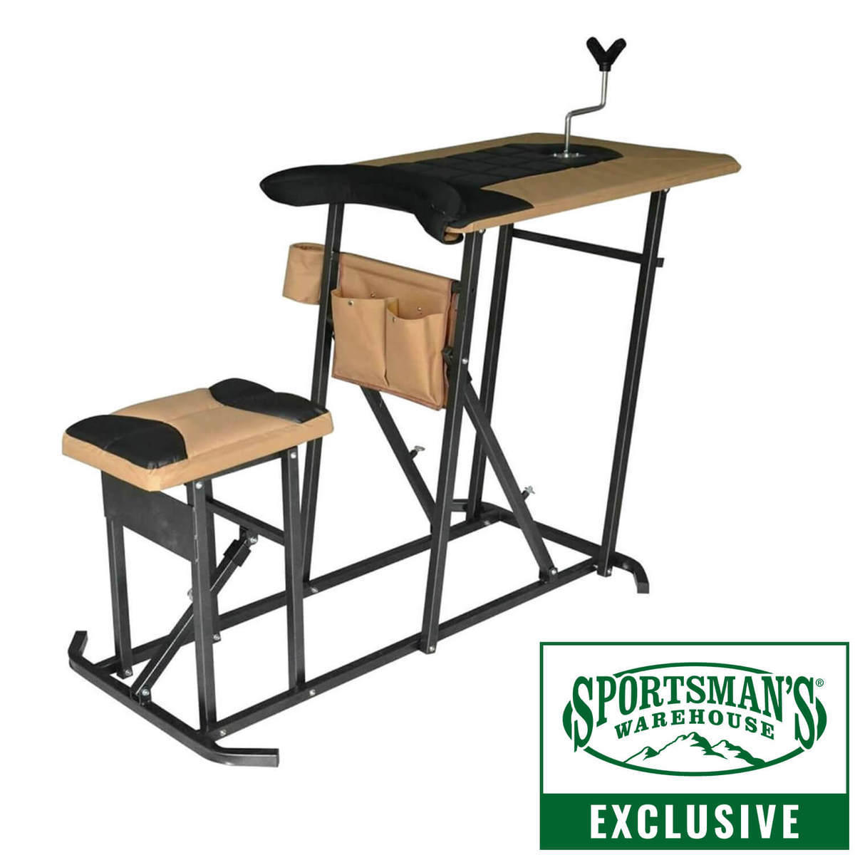 High Desert Deluxe Shooting Bench Tan/Black Tan/Black 33.5in L x  22.75in W Sportsman's Warehouse