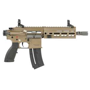 HK HK416 22 Long Rifle 8.50in Flat Dark Earth Pistol - 20+1 Rounds