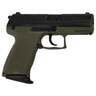 HK P2000 9mm Luger 3.66in Black Cerakote Pistol - 13+1 Rounds - Green