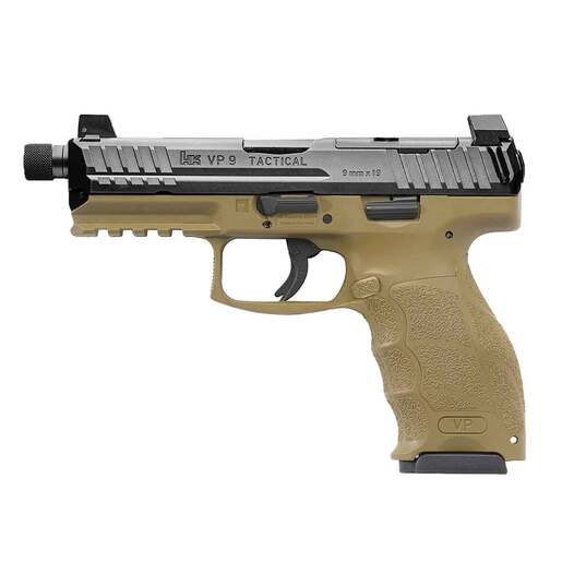 HK VP9 Tactical Optics Ready 9mm Luger 47in Black Pistol  101 Rounds  Tan