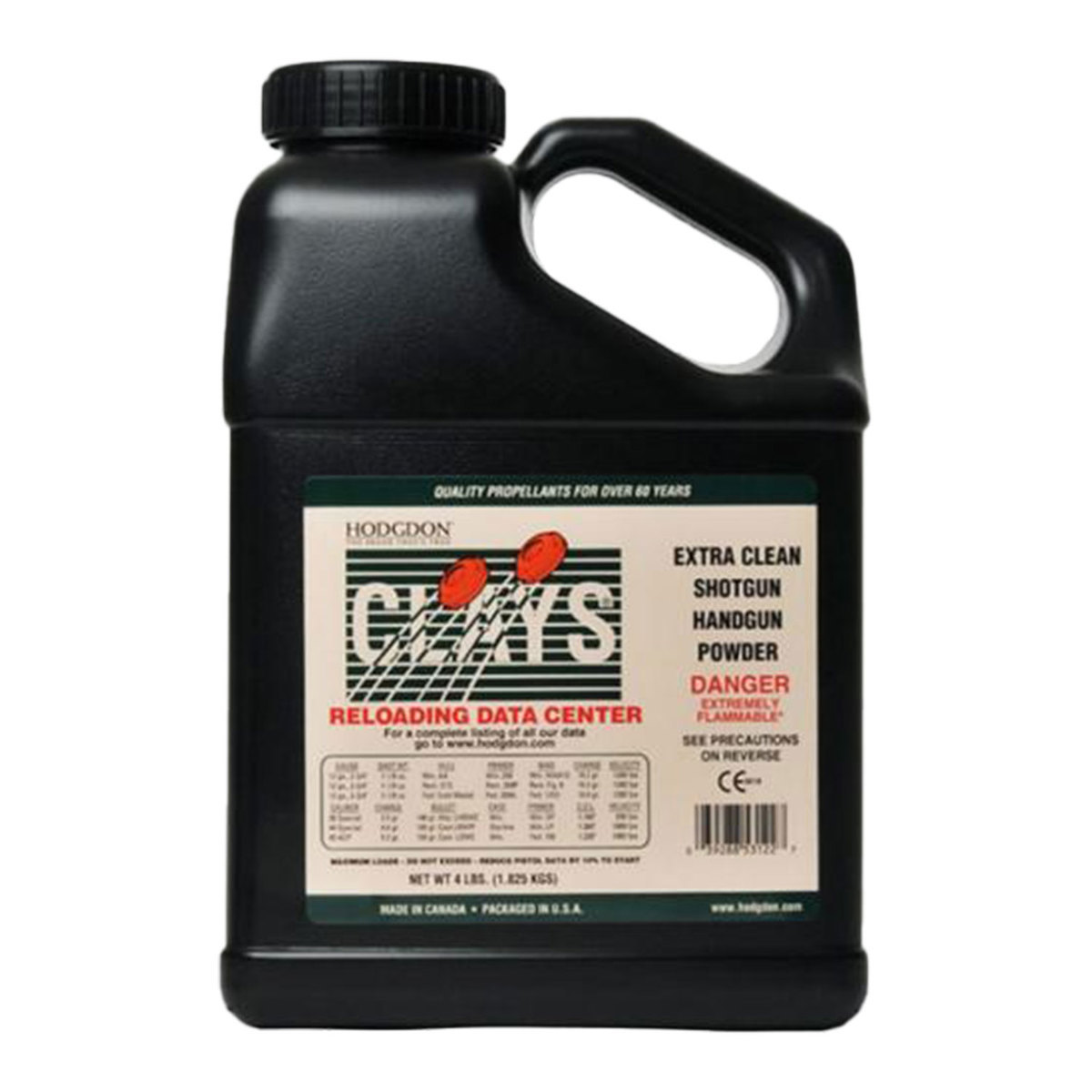 Hodgdon Clays Smokeless Powder - 4lb Keg - 4lb Hodgdon Clays Smokeless Powder - 4lb Keg - 4lb