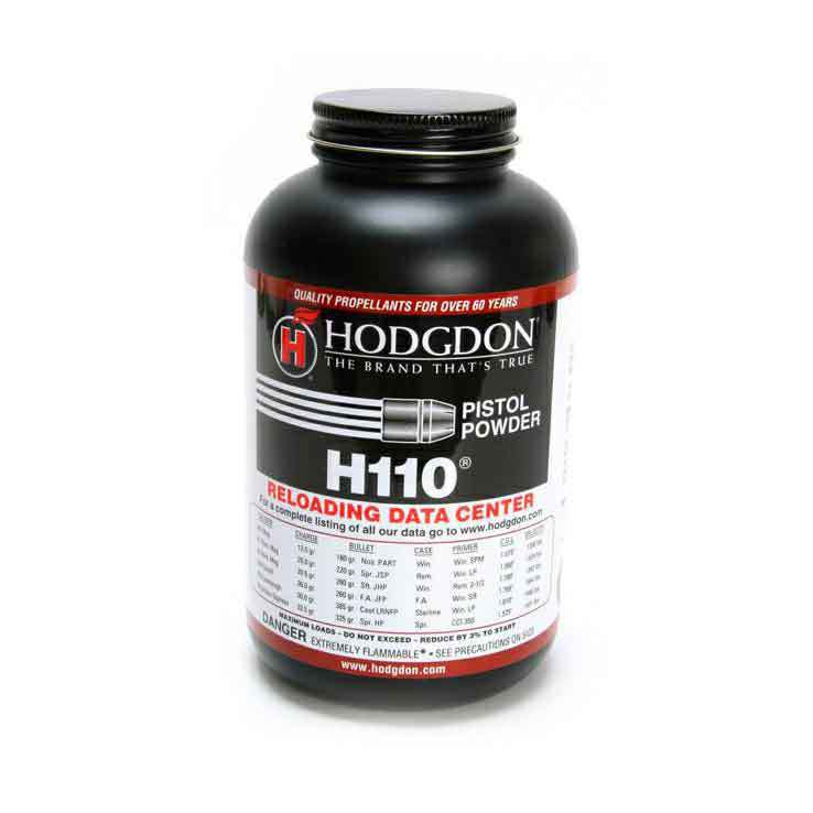 Hodgdon H110 Smokeless Powder - 1lb Can - 1lb Hodgdon H110 Smokeless Powder - 1lb Can - 1lb