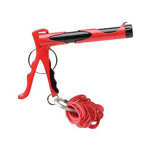 Hog Wild Micro Blaster Rubber Band Launcher - Red - Hog Wild