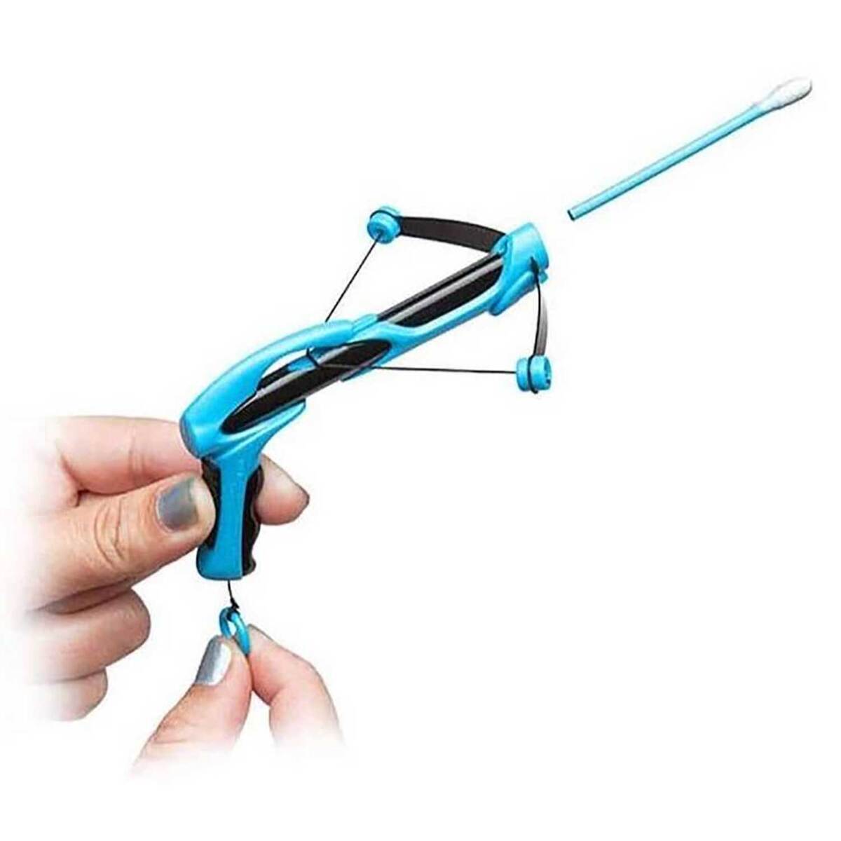 Hog Wild Micro Blaster X-bow Mini Cotton Swab Shooter - Blue Hog Wild Micro Blaster X-bow Mini Cotton Swab Shooter - Blue