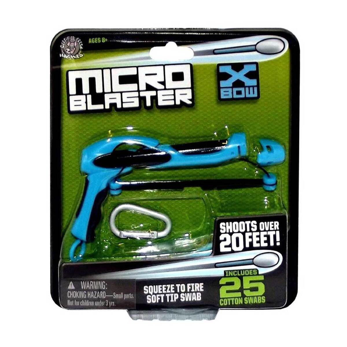 Hog Wild Micro Blaster X-bow Mini Cotton Swab Shooter - Blue Hog Wild Micro Blaster X-bow Mini Cotton Swab Shooter - Blue