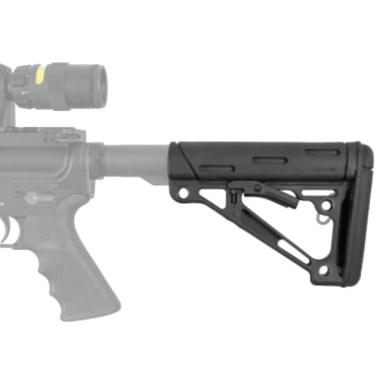 Hogue AR15/M16 Commercial Overmolded Collapsible Buttstock - Black - Black Hogue AR15/M16 Commercial Overmolded Collapsible Buttstock - Black - Black