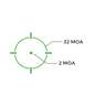 Holosun EPS Green MRS 1x Green Dot - 2 MOA Dot & 32 MOA Circle - Black