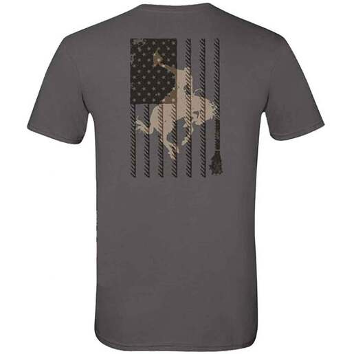 Hooey Men's Bronc Flag Short-Sleeve Casual Shirt - Charcoal M