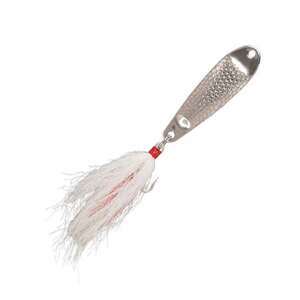 Hopkins Shorty Saltwater Spoon - Stainless Steel/White Bucktail, 3/4oz