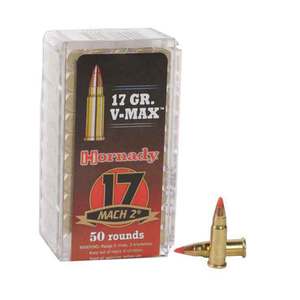 Hornady 17 Mach 2 17gr V-Max Rimfire Ammo - 50 Rounds