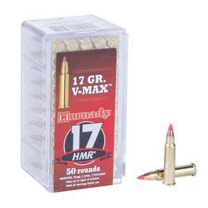Hornady 17 HMR 17gr V-Max Rimfire Ammo - 50 Rounds Hornady 17 HMR 17gr V-Max Rimfire Ammo - 50 Rounds