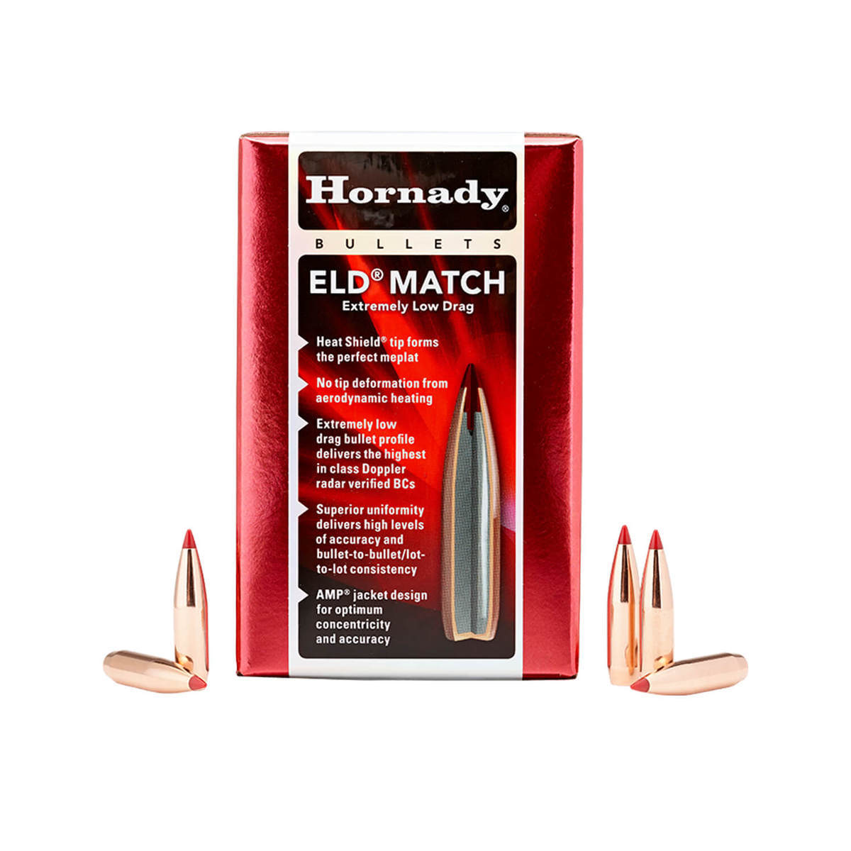 Hornady 264 Caliber/6.5mm ELD Match 147gr Reloading Bullets - 2000 Count Hornady 264 Caliber/6.5mm ELD Match 147gr Reloading Bullets - 2000 Count