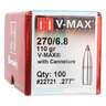 Hornady 270 Cal/6.8mm V Max with Cannelure 110gr Reloading Bullets - 100 Count
