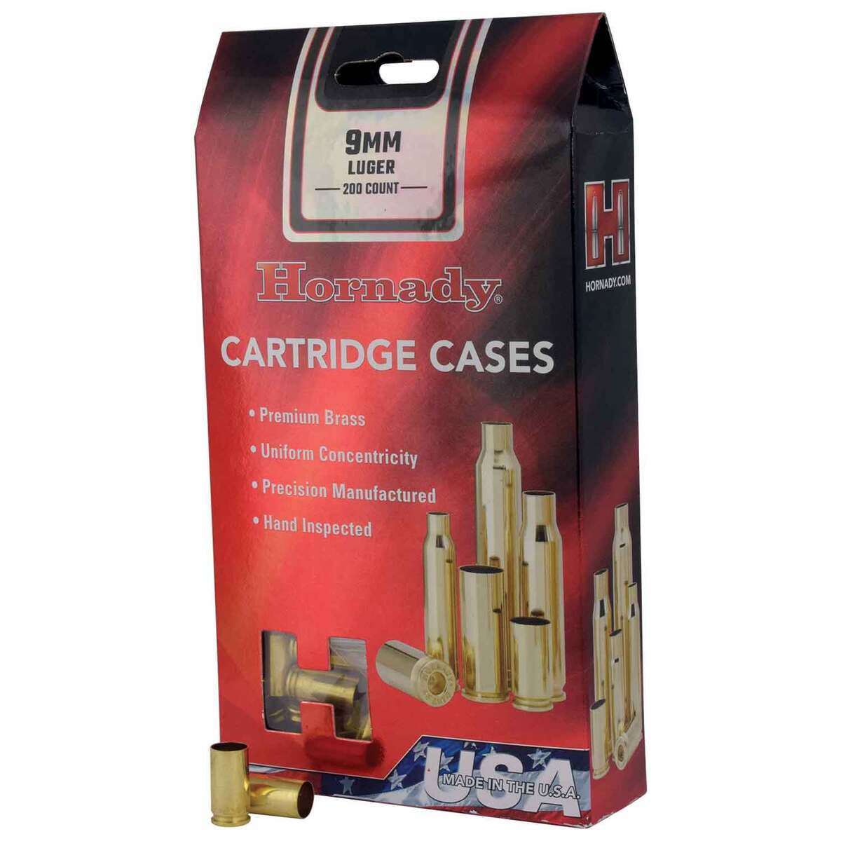 Hornady 9mm Luger Handgun Reloading Brass - 200 Count Hornady 9mm Luger Handgun Reloading Brass - 200 Count