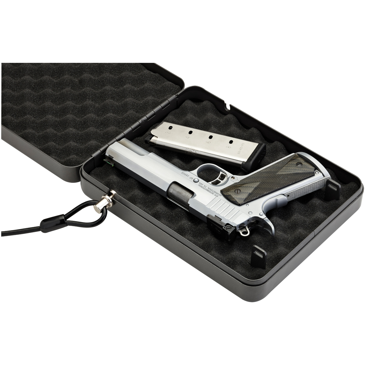 Hornady Alpha Elite Lock Box 10.25in 1 Gun Pistol Vault - Gray - Gray Hornady Alpha Elite Lock Box 10.25in 1 Gun Pistol Vault - Gray - Gray