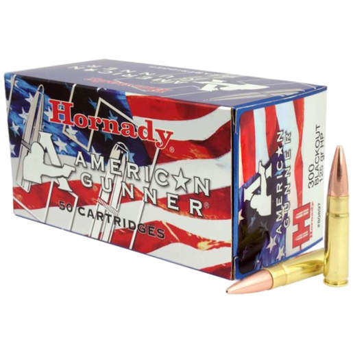 Hornady American Gunner 300 AAC Blackout 125gr HP Rifle Ammo Ammo - 50 Rounds 50 Rounds Ammo