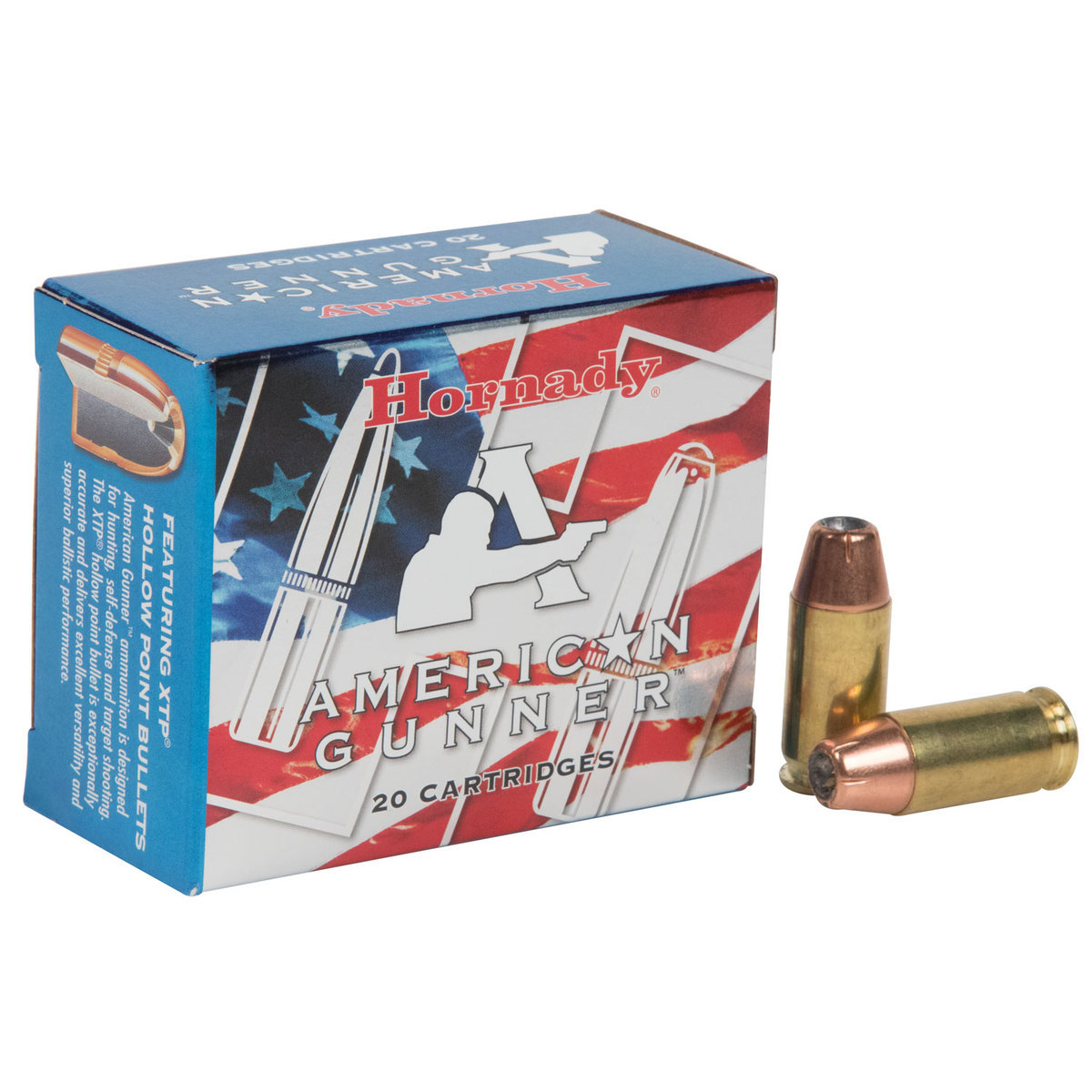 Hornady American Gunner 45 Auto (ACP) 185gr XTP Handgun Ammo - 20 Rounds Hornady American Gunner 45 Auto (ACP) 185gr XTP Handgun Ammo - 20 Rounds