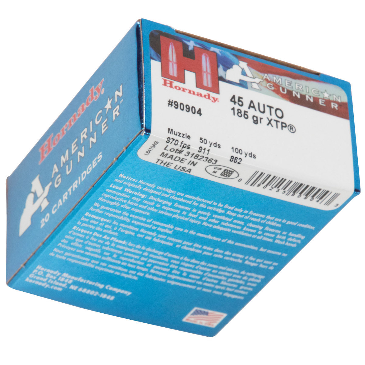 Hornady American Gunner 45 Auto (ACP) 185gr XTP Handgun Ammo - 20 Rounds Hornady American Gunner 45 Auto (ACP) 185gr XTP Handgun Ammo - 20 Rounds