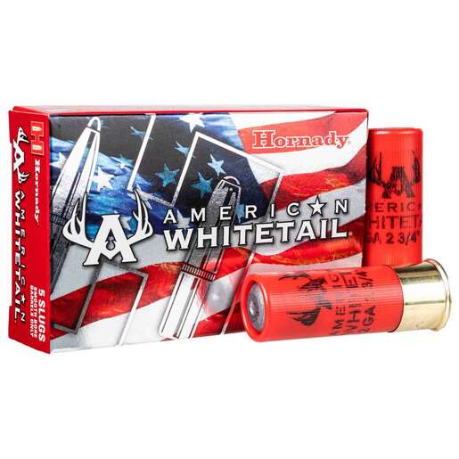 Hornady American Whitetail 12 Gauge 2-3/4in Rifle Slug 1oz Shotshells Ammo - 5 Rounds 5 Rounds Ammo