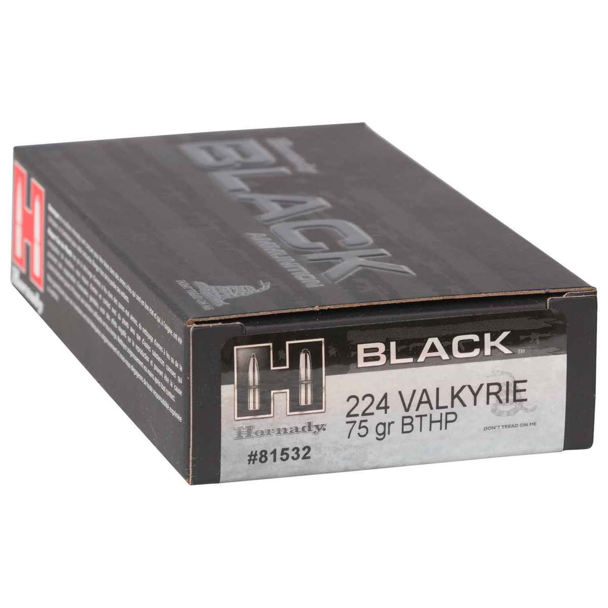 Hornady Black 224 Valkyrie 75gr BTHP Rifle Ammo - 20 Rounds Hornady Black 224 Valkyrie 75gr BTHP Rifle Ammo - 20 Rounds