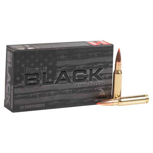 Hornady Black 308 Winchester 155gr A-Max Rifle Ammo Ammo - 20 Rounds 20 Rounds Ammo