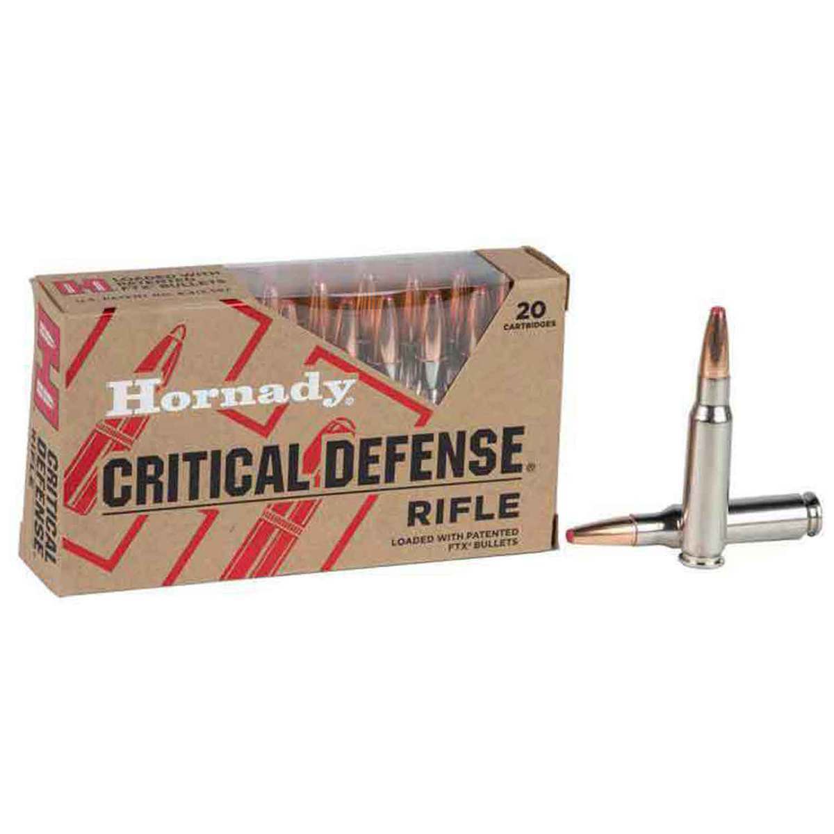 Hornady Critical Defense 223 Remington 55gr FTX Rifle Ammo - 20 Rounds Hornady Critical Defense 223 Remington 55gr FTX Rifle Ammo - 20 Rounds