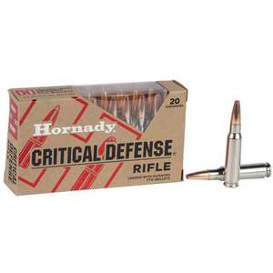 Hornady Critical Defense 223 Remington 55gr FTX Rifle Ammo - 20 Rounds Hornady Critical Defense 223 Remington 55gr FTX Rifle Ammo - 20 Rounds