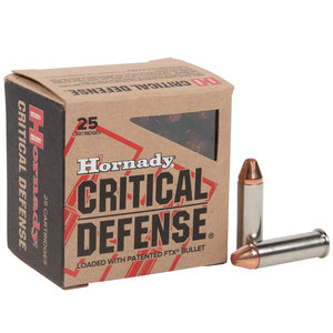 Hornady Critical Defense 38 Special +P 110gr FTX Handgun Ammo - 25 Rounds