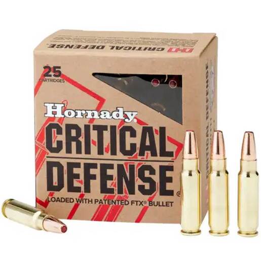 Hornady Critical Defense 5.7x28mm 40gr FTX Handgun Ammo Ammo - 25 Rounds 25 Rounds Ammo