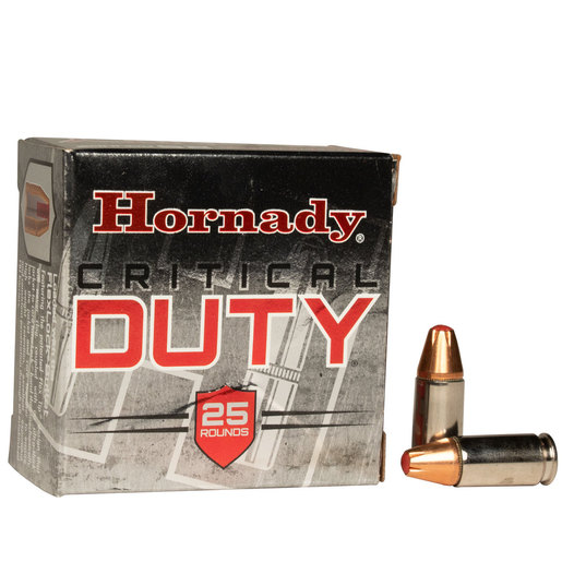 Hornady Critical Duty 9mm Luger P 124gr FlexLock Handgun Ammo Ammo - 25 Rounds 25 Rounds Ammo