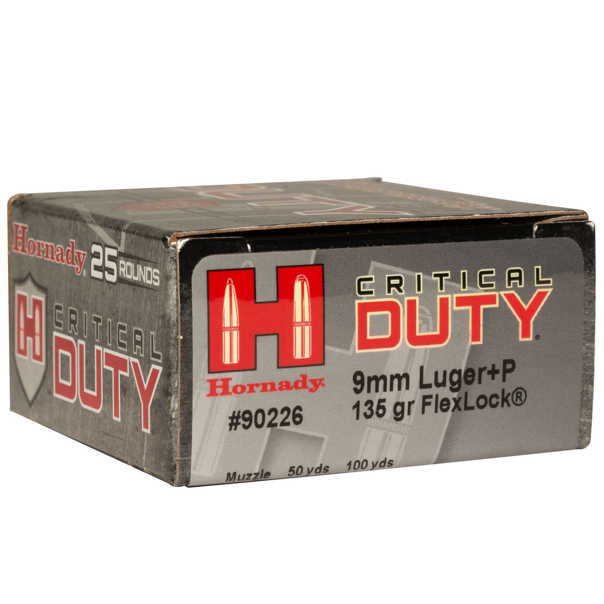 Hornady Critical Duty 9mm Luger +P 135gr FlexLock Handgun Ammo - 25 Rounds Hornady Critical Duty 9mm Luger +P 135gr FlexLock Handgun Ammo - 25 Rounds