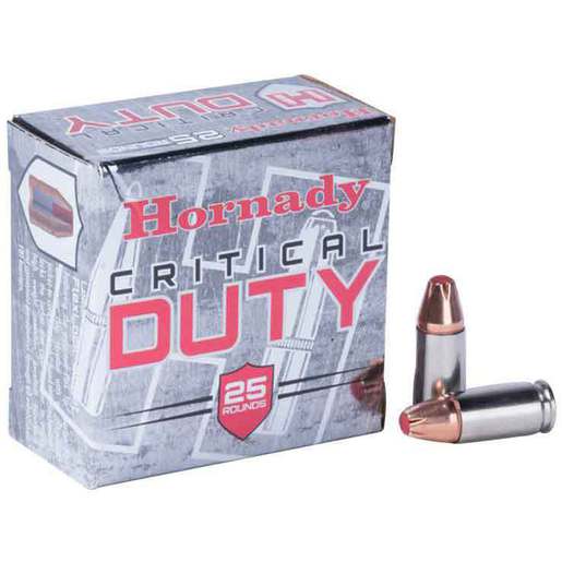 Hornady Critical Duty 9mm Luger 135gr FlexLock Handgun Ammo Ammo - 25 Rounds 25 Rounds Ammo