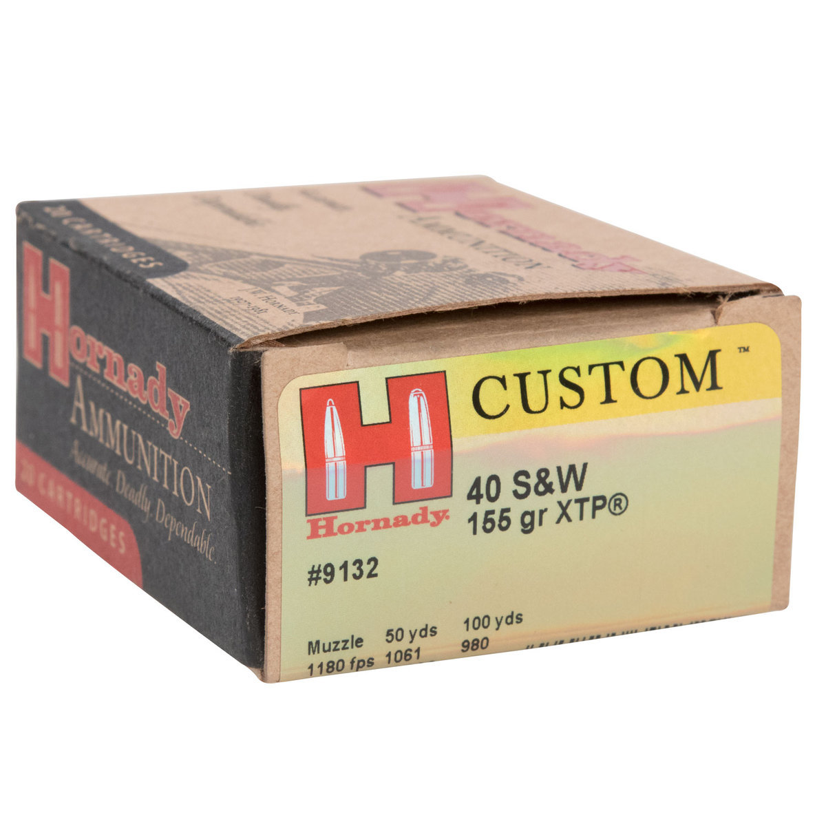 Hornady Custom 40 S&W 155gr XTP Handgun Ammo - 20 Rounds Hornady Custom 40 S&W 155gr XTP Handgun Ammo - 20 Rounds