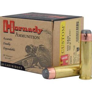 Hornady Custom 500 S&W 500gr XTP FP Handgun Ammo - 20 Rounds