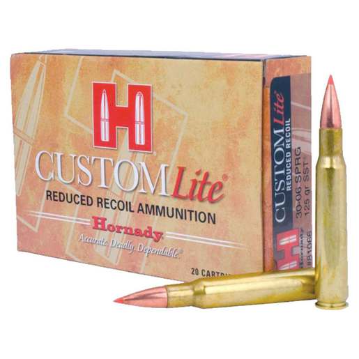 Hornady Custom Lite 30-06 Springfield 125gr SST Rifle Ammo Ammo - 20 Rounds 20 Rounds Ammo