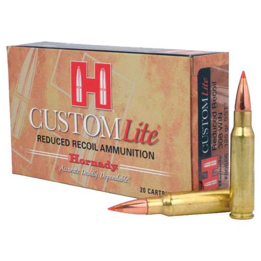 Hornady Custom Lite 308 Winchester 125gr SST Rifle Ammo Ammo - 20 Rounds 20 Rounds Ammo