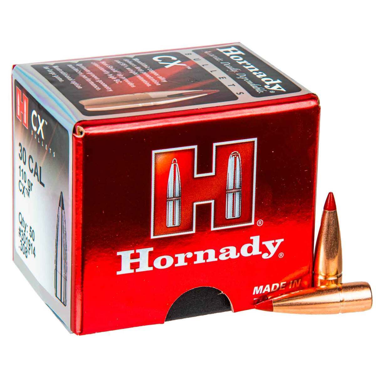 Hornady CX 30 Caliber/.308in 110gr Reloading Bullets 50 Rounds