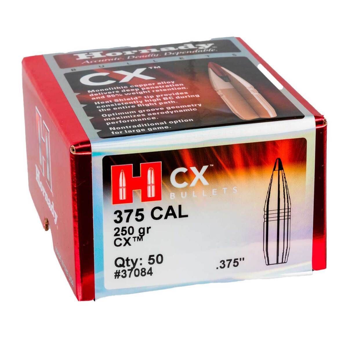 Hornady CX 375 Caliber 250gr Reloading Bullets - 50 Rounds Hornady CX 375 Caliber 250gr Reloading Bullets - 50 Rounds