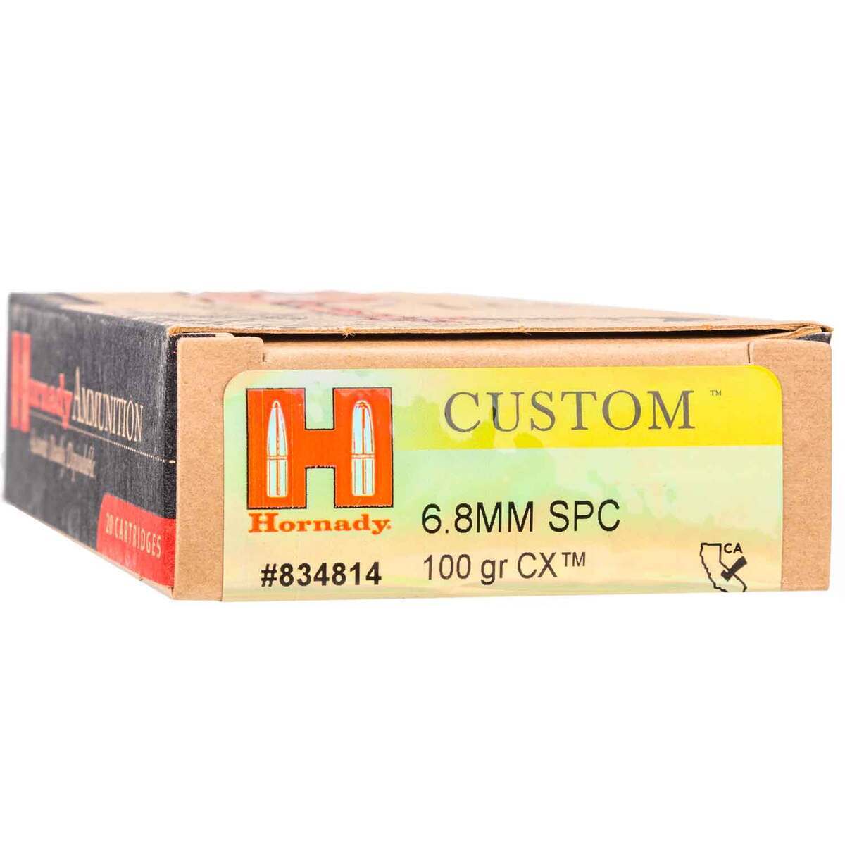 Hornady Custom 6.8mm Remington SPC 100gr CX Custom Rifle Ammo - 20 Rounds Hornady Custom 6.8mm Remington SPC 100gr CX Custom Rifle Ammo - 20 Rounds