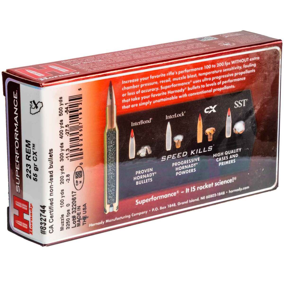 Hornady CX Superformance 223 Remington 55gr Rifle Ammo - 20 Rounds Hornady CX Superformance 223 Remington 55gr Rifle Ammo - 20 Rounds