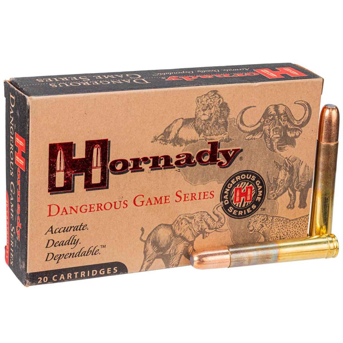 Hornady Dangerous Game 458 Lott 500gr DGS Rifle Ammo - 20 Rounds Hornady Dangerous Game 458 Lott 500gr DGS Rifle Ammo - 20 Rounds