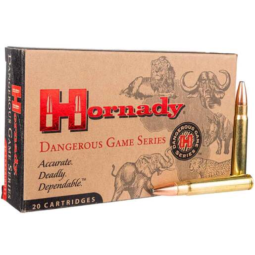 Hornady Dangerous Game 9.3x62 Mauser 286gr Interlock SP-RP Rifle Ammo Ammo - 20 Rounds 20 Rounds Ammo