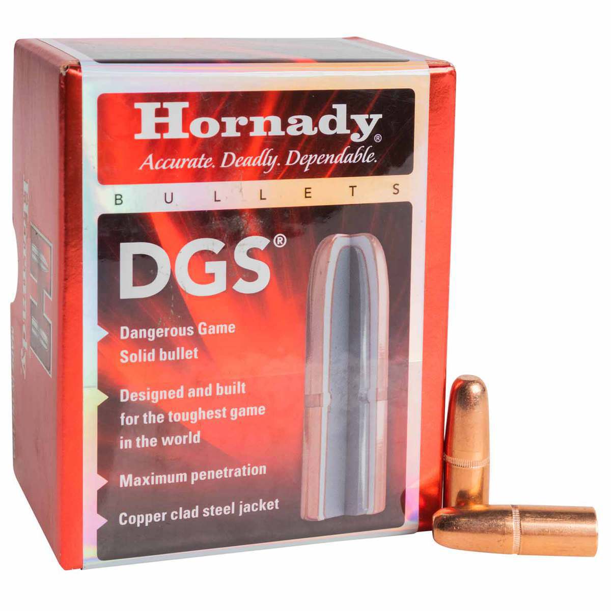 Hornady Dangerous Game Solid 416 Cal/.416in DGS 400gr Reloading Bullets - 50 Count Hornady Dangerous Game Solid 416 Cal/.416in DGS 400gr Reloading Bullets - 50 Count